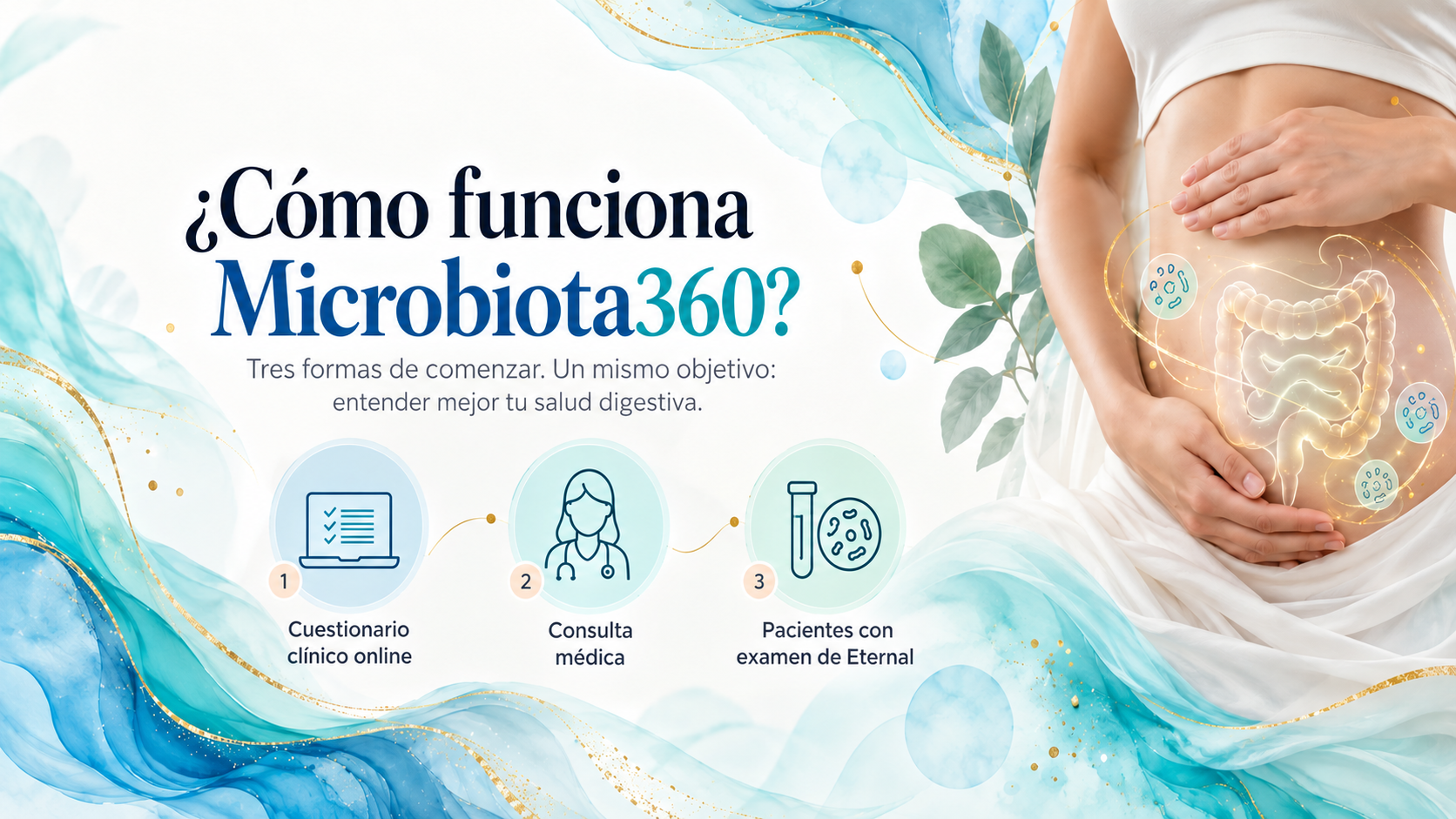 infografía sobre salud digestiva y microbiota